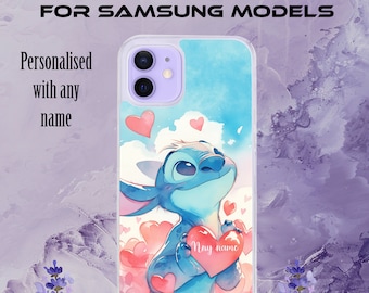Personalised Stitch Cute Phone Case for Samsung Galaxy Models
