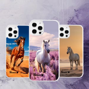 Coque de portable personnalisée cheval pour iPhone, Motorola, Google Pixel, Oppo