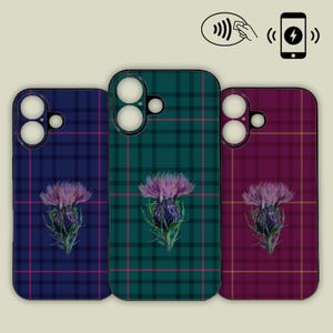 Tartan Thistle Scottish Plaid Pattern Phone Case - MagSafe iPhone / Samsung / Motorola - Wireless Charging
