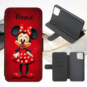 Custodia personalizzata Minnie Mouse rossa per iPhone Samsung Huawei Google Pixel