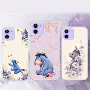 Jolie coque de portable à fleurs Bourriquet pour iPhone, Motorola, Google Pixel, Oppo