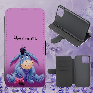 Coque de portable à rabat rose Bourriquet personnalisée pour iPhone Samsung Huawei Google Pixel
