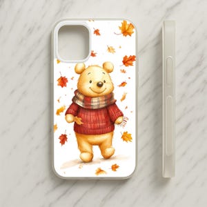 Winnie the Pooh Autumn Fall Leaves Phone Case - iPhone / Samsung / Google / Motorola