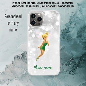 Coque personnalisée Fée clochette pour iPhone, Motorola, Google Pixel, Oppo