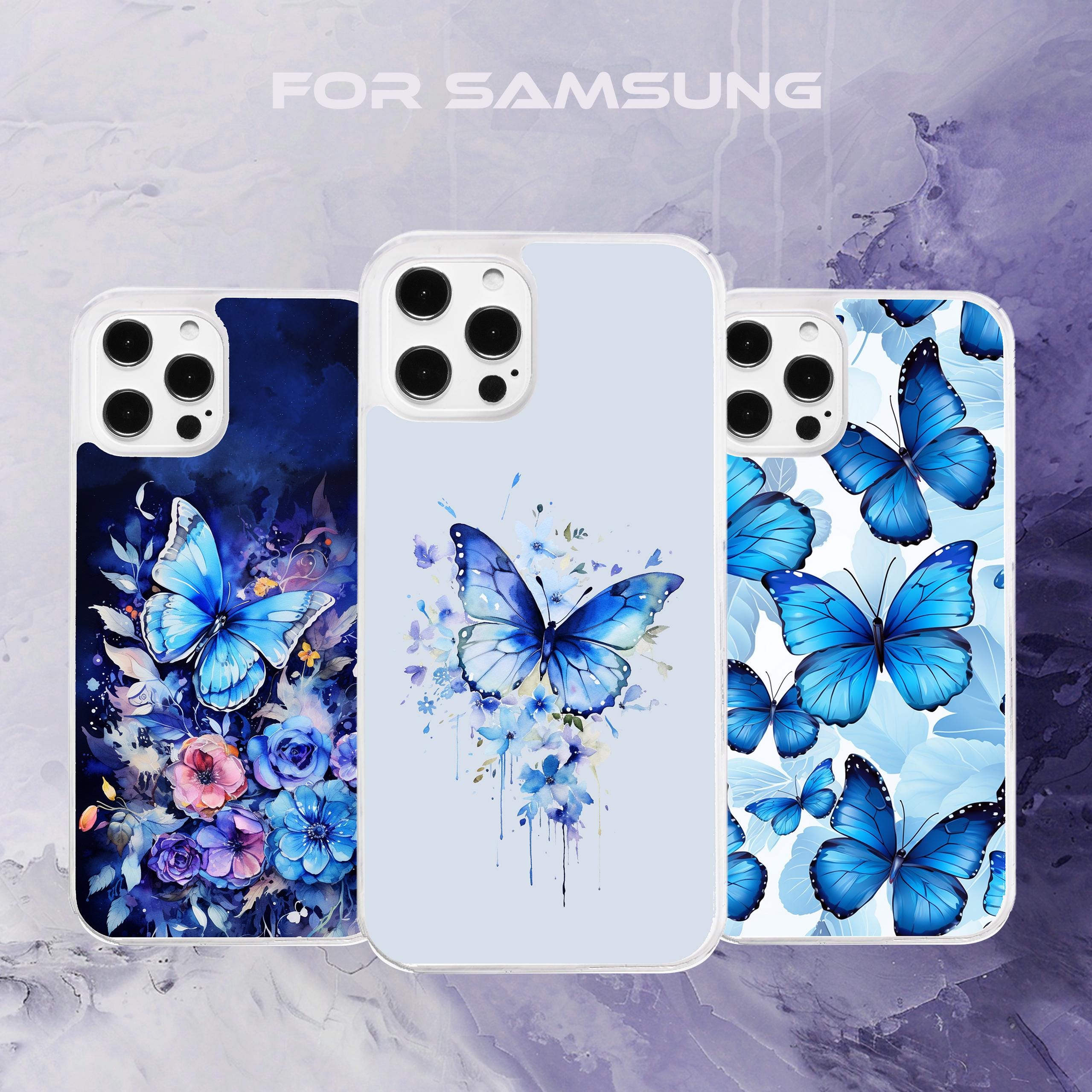 Blue Butterfly Phone Case - Etsy