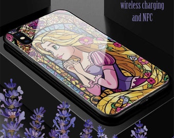 ステンドグラス風アリス・イン・ワンダーランドのスマホケースカバー