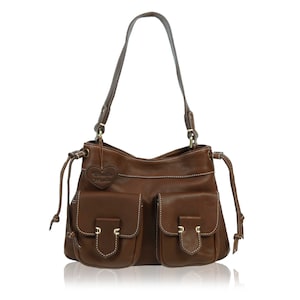 Handmade, Soft Leather Shoulder Bag, Over The Shoulder Bag, Hobo Bag, Leather Bag With Pockets, Genuine Buttery Soft Leather