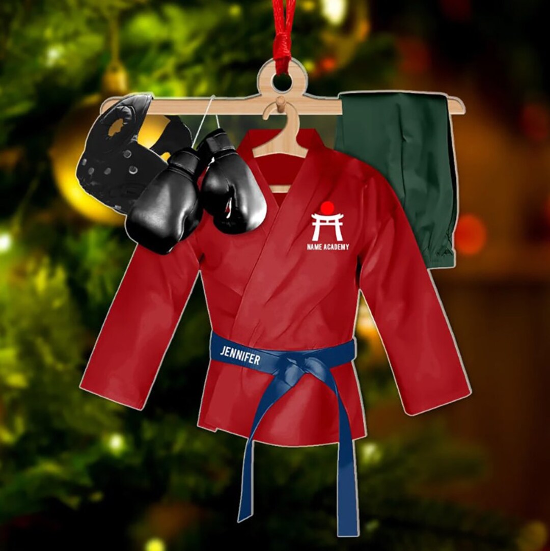 Personalized Karate Uniform Christmas Ornaments Custom 2D Etsy