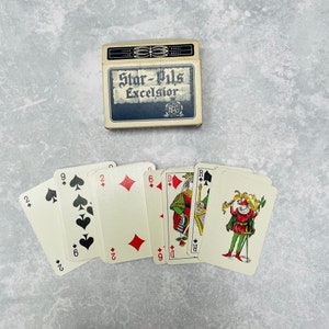 Vintage Star Pils Excelsior Geduldkarten, Vintage Spielkarten, hergestellt in Belguim