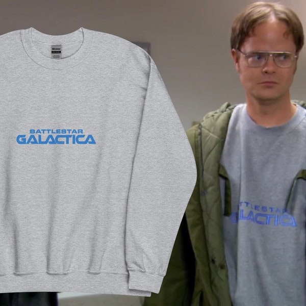 Embroidered The Office US TV Show Battlestar Galactica Dwight Shirt Sweater Crewneck