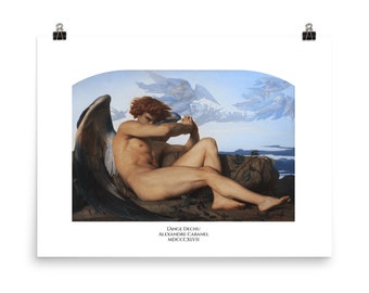L’Ange Dechu Premium Enhanced Matte Museum Quality Paper Art Poster/Print