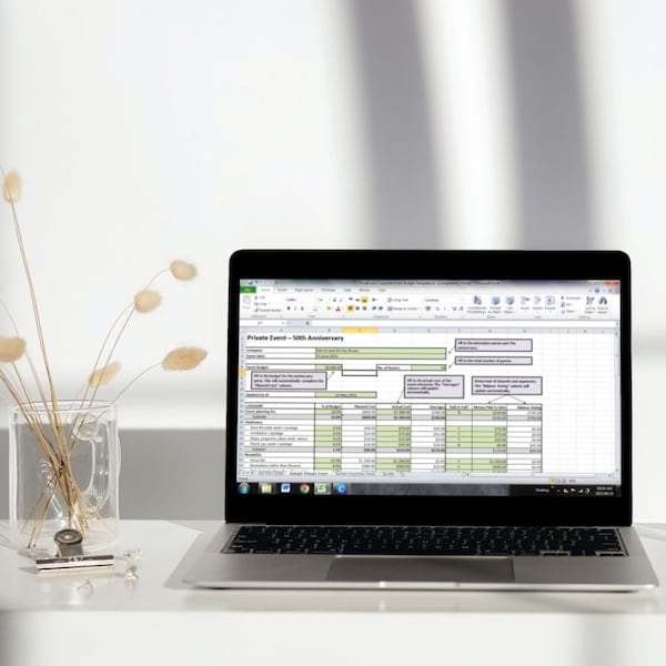 Event Budget Template Excel Etsy