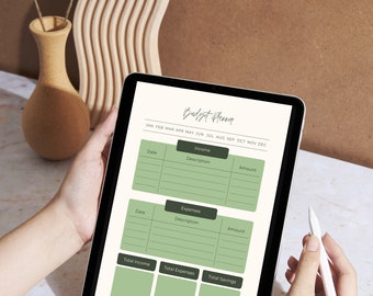 Druckbarer Kostenplaner: Ausgaben Tracker, Sparpläne und Ziele (PNG, PDF)