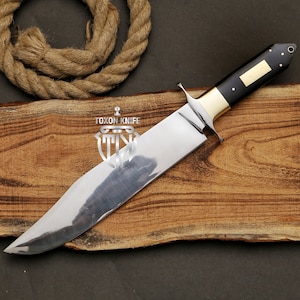 Custom Bowie Knife| Custom Handmade Jim Bowie Replica Hunting Knife | Customized Replica Personalized Knife | Christmas Gift | Gift for him
