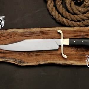 best bowie knife | 5160 Spring steel custom hunting knife  | Christmas Gift | Groomsmen Gift | Gift for him