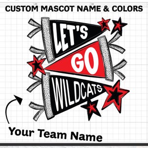 Espíritu escolar personalizado PNG, Mascota personalizada con cinta a cuadros PNG, Espíritu escolar para el día del juego PNG, Espíritu de equipo, Mascota de equipo deportivo PNG