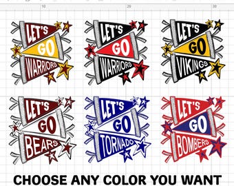 Custom School Spirit PNG: Mascot Pennant Banner Design (Digital Download
