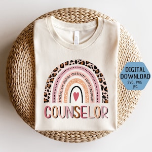 Counselor svg, Counselor shirt svg, School counselor svg, School counselor svg, Rainbow svg