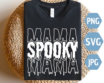 Spooky Mama SVG PNG: Halloween Mom Shirt Design (Digital Download)