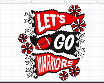 Custom School Mascot PNG: Cheerleader Clipart, Sublimation Design