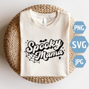 Spooky Mama SVG: Halloween Mom Design (PNG, JPG)