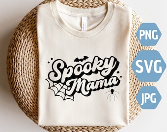 Spooky Mama SVG: Halloween Mom Design (PNG, JPG)