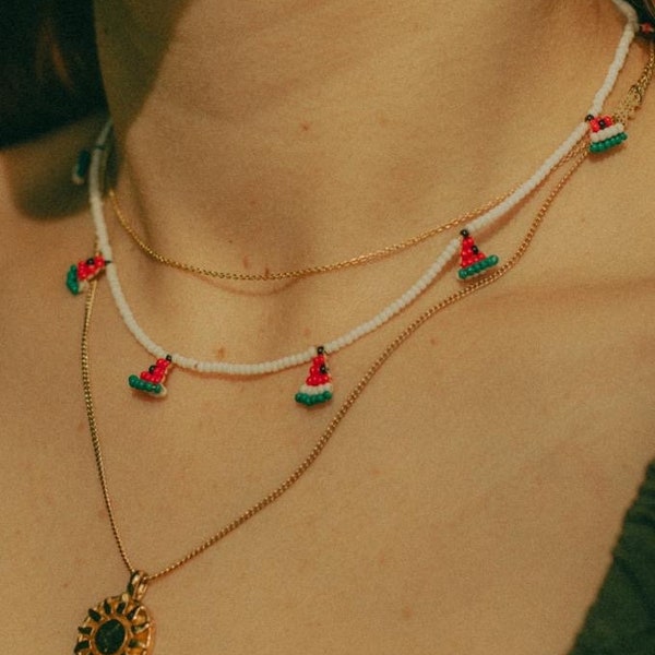 Oakland Necklace in Watermelon Mix main image 0