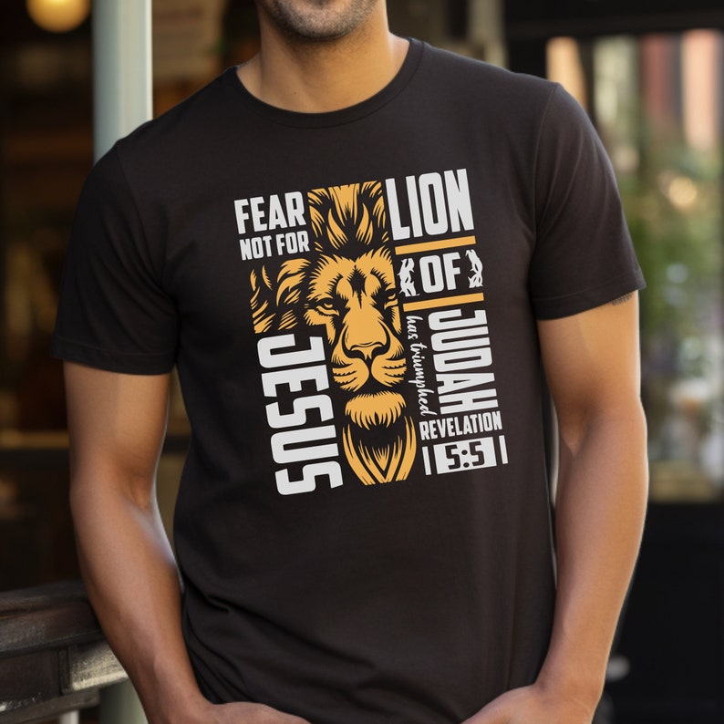 Lion of Judah T-shirt Religious Gifts Christian Mens Shirt Gift for Him ...