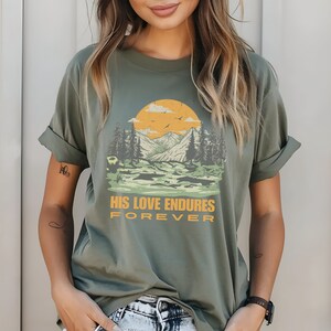 Vintage Christian Faith T-Shirt For Women Comfort Colors TShirt Vintage Jesus Shirt Retro Bible Verse Tee Religious Clothing Gift For Her