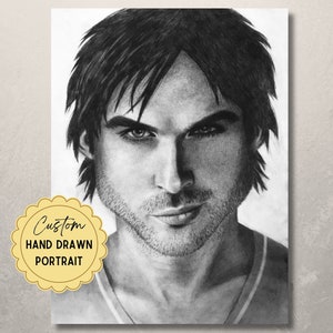 Pencil Portrait From Photo Hand Drawn Portrait Custom Pencil Drawing Realistic Portrait Gift Memorial Portrait Charcoal Drawing Custom Art