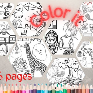 26 páginas para colorear del alfabeto ABC para niños - Cada letra - Hojas de trabajo de reconocimiento de letras para preescolar pre-k Kindergarten Toddler