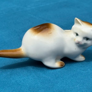 Zsolnay Porcelain Kitten, Vintage Hand painted Hungarian Porcelain
