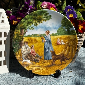 Kolacja żniwna z serii Village Green autorstwa Petuli Stone, Wedgwood, wyprodukowana w Anglii