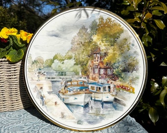 England's 4 Seasons, Summer on the Thames, Edwardian Fine Bone China, Made in England