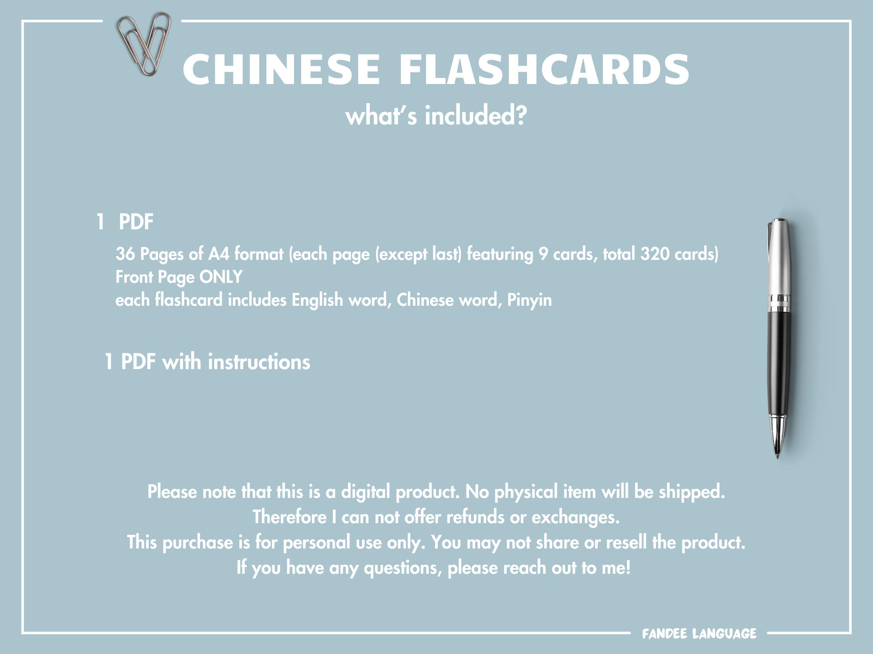 Traditional Chinese Flashcards PDF | Traditional Chinese Essential ...