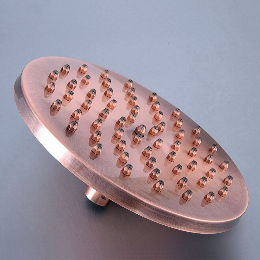 Red Copper 8 Inch Round Rain Shower Head and Extension Pipe Etsy