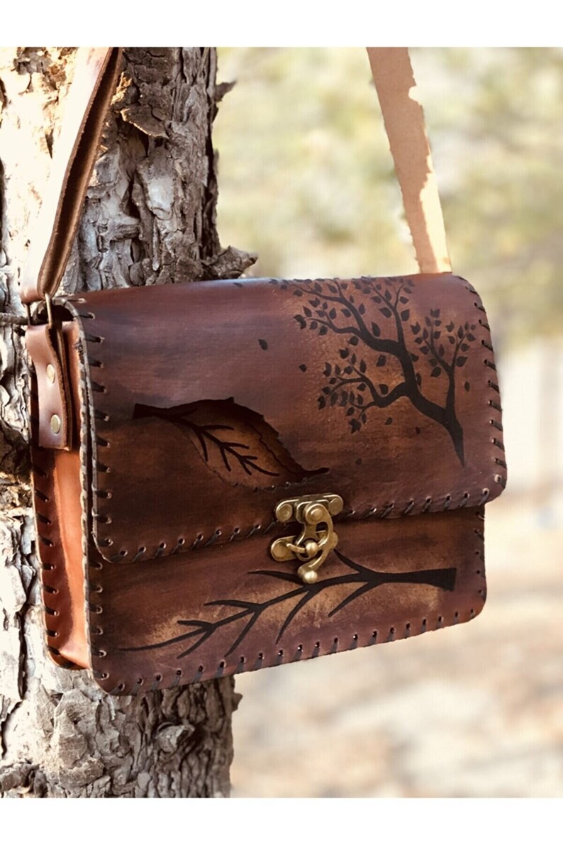 Leather Bag Ladies Personalized Leather Bag Handmade Leather Etsy