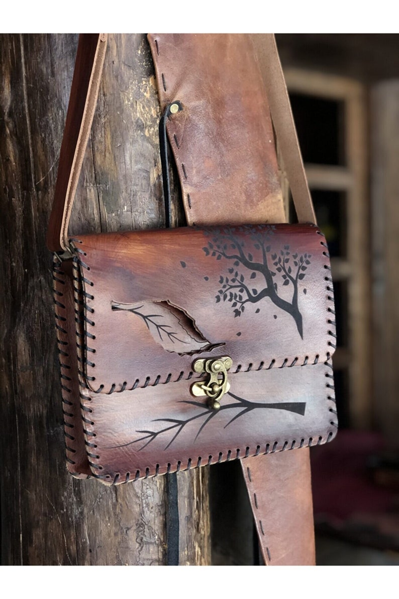 Leather Bag Ladies Personalized Leather Bag Handmade Leather Etsy