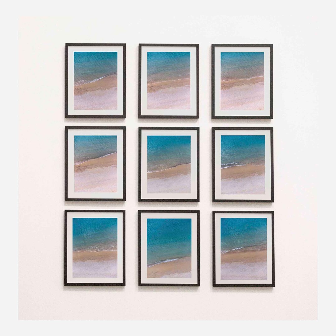 9 Print Aerial Ocean Wall Art Set Summer Gallery Wall Art Ocean Wave