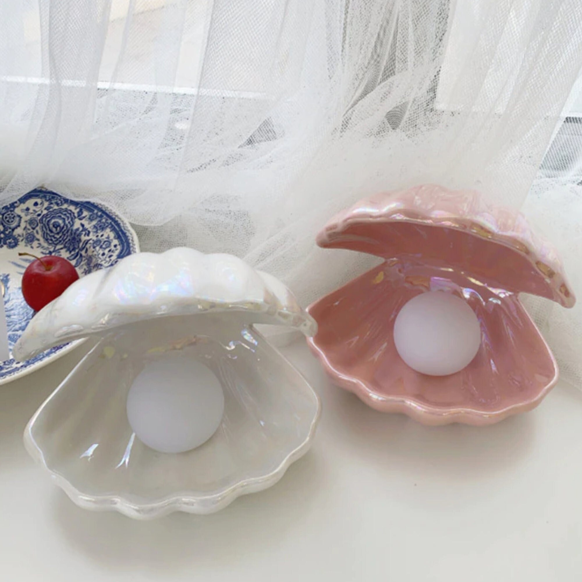 Shell Pearl Light Mermaid Fairy Shell Night Lamp for Bedroom