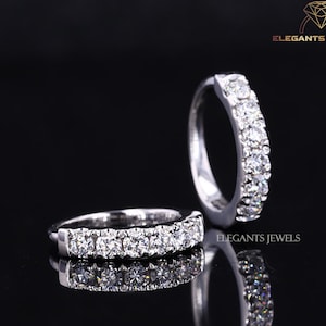 Diamond Hoop Earrings for Girls, 0.30 TCW Round Brilliant Cut Diamond Earrings for Her, Lab Grown Diamond Earrings for Gifting, Anniversary