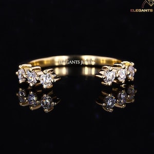 Lab Grown Diamond Custom Open Gap Band Open Ring for Engagement Ring Matching Diamond Band Open Wedding Ring Open Diamond Anniversary Ring