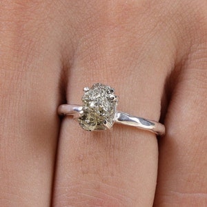 Natürlicher Pyrit Ring, 925 Sterling Silber Ring, minimalistischer Ring, handgemachter Ring, Kristall Ring, Verlobungsring