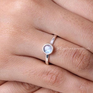 Natural Rainbow Moonstone Ring, 925 Sterling Silver Ring, June Birthstone Ring, Handmade Ring, Bohemian Jewellery, Stone Sourced From India