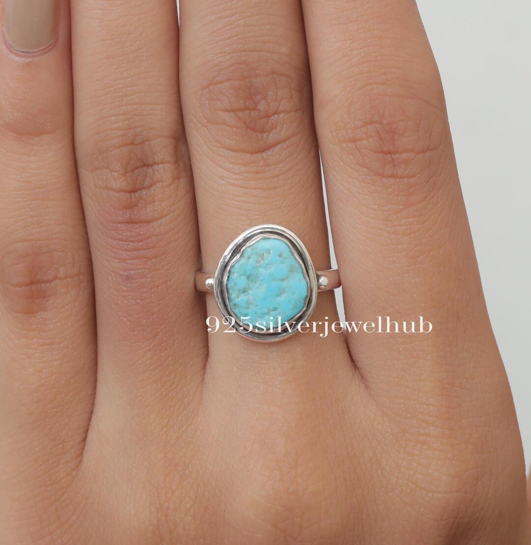 指輪・リング Arizona White Turquoise Ring Hand Made il_1080xN.6516291433_hvl3.jpg
