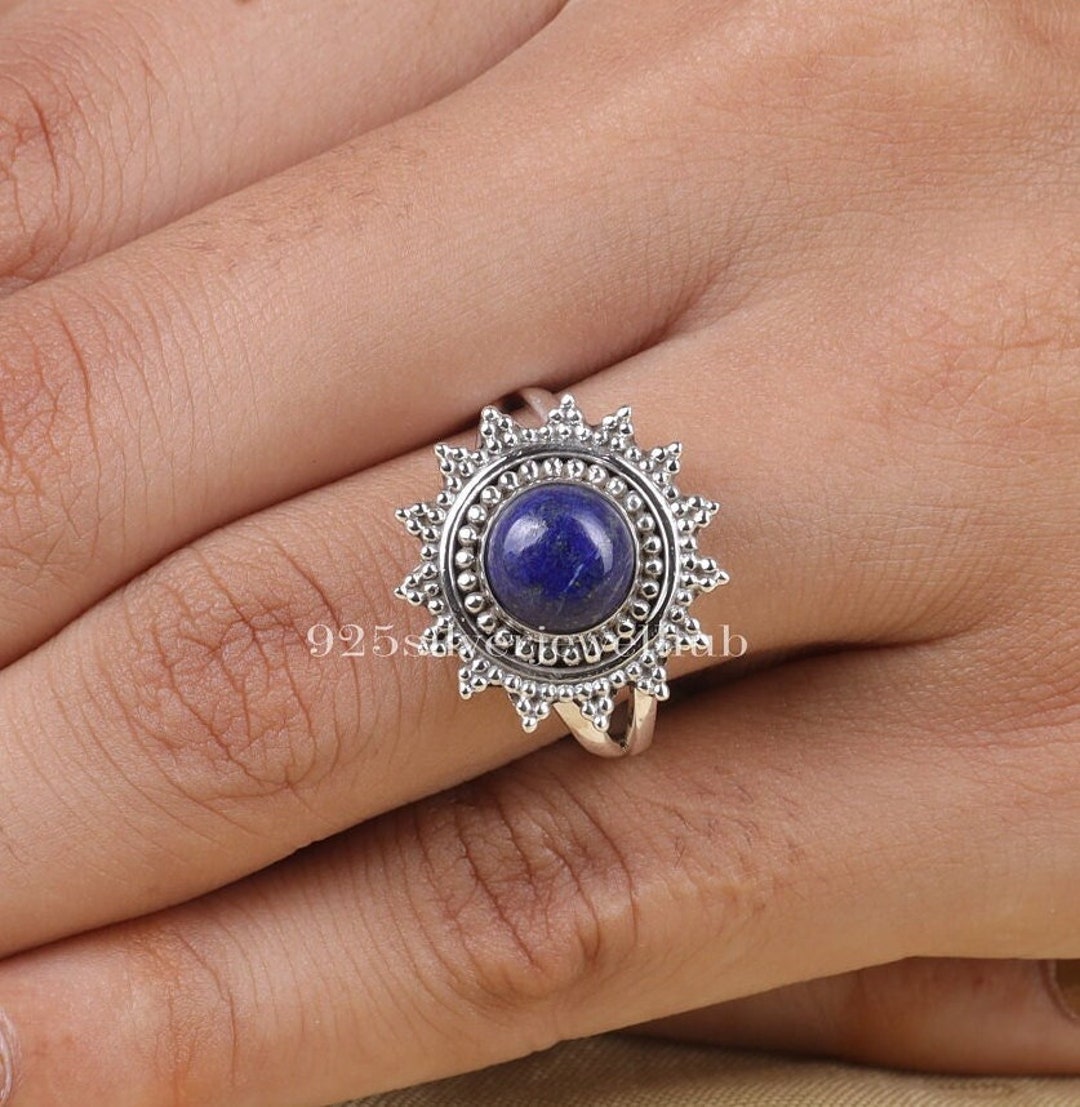 September Rings Lapis Lazuli Ring, 925 Sterling Silver Ring, September Birthstone Ring ...