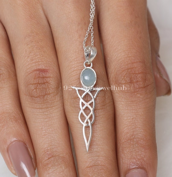 ruwe aquamarijn ketting | Edelsteen sieraden