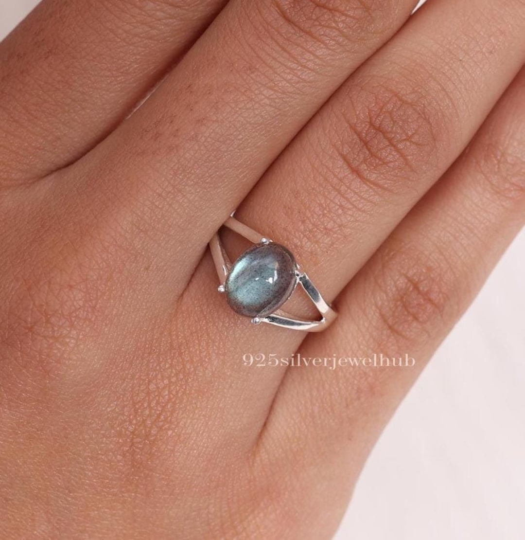 Labradorite Ring, 925 Sterling Silver Ring, Gemstone Ring, Boho ...