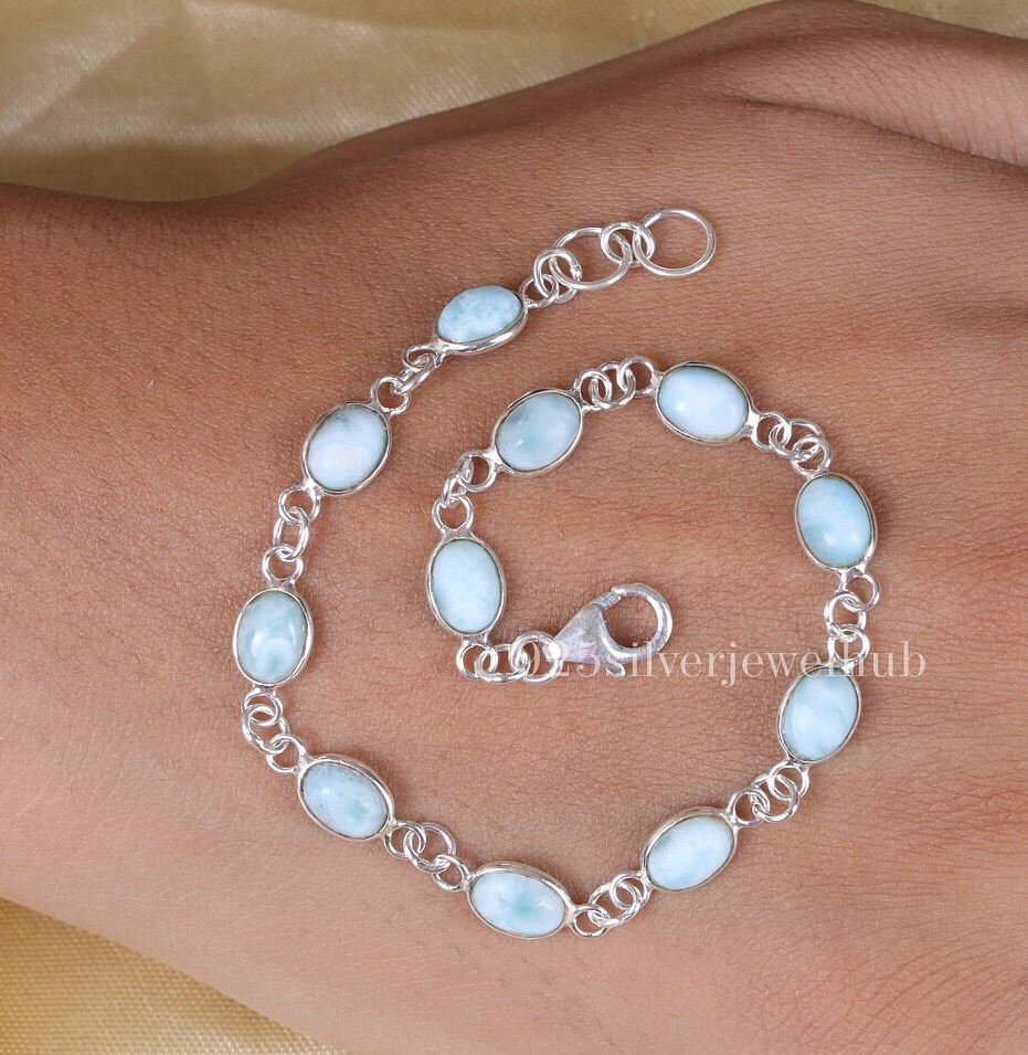 Bracciale Pietre Grezze Larimar di Gioielli Olistici Pathos Bracciale Pietre Grezze Larimar di Gioielli Olistici Pathos