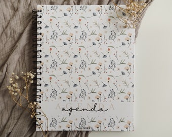 Undated 12-month floral diary